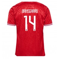 Denmark Mikkel Damsgaard #14 Replica Home Shirt Euro 2024 Short Sleeve